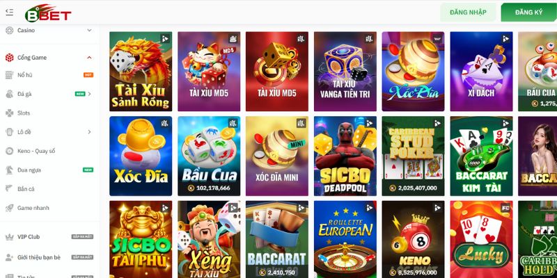 BBET - Điểm Đến Cá Cược Uy Tín, An Toàn & Bùng Nổ Giải Thưởng 3 Top sảnh game đình đám làm nên tên tuổi BBET
